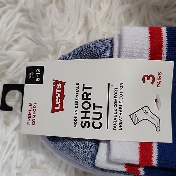 Levi's Blue and White Socks - 3 Pairs Brand New Unisex - Picture 2 of 5